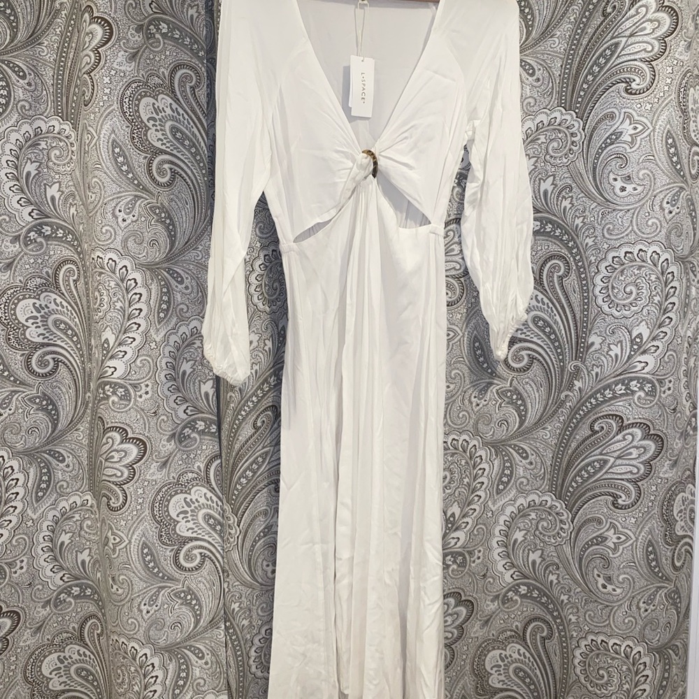 L*Space White Long Sleeve Dress